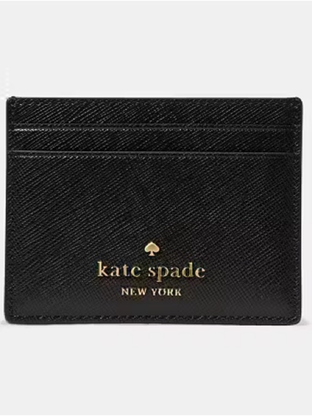 NWT Kate Spade Small Slim Card Holder• Black